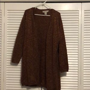 Knitted Long Red Cardigan